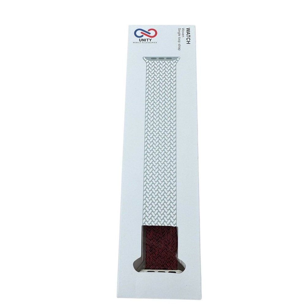 Apple Watch Band Red and Black Stretch size M NEW - Picture 2 of 6